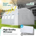 thumbnail image 4 of Quictent Upgraded 20x10x6.6 ft Large Walk-in Greenhouse for Outdoor, High Tunnel Green House w/ PE Cover 2 Zipper Screen Doors, White, 4 of 7