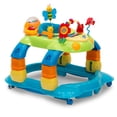 thumbnail image 1 of Andador de actividad 4 en 1 Delta Children Lil' Play Station Rocker Centro de actividades Gorila Altura ajustable del asiento Color azul, 1 of 5