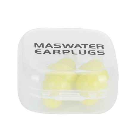 

Reusable Ear Plugs Waterproof Silicone Earplugs Noise Reduction for Swimming Sleeping(YellowBox )