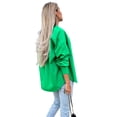 thumbnail image 4 of VISgogo Mujer Primavera Otoño Camisa Casual Color Sólido Manga Larga Solapa Botón Abajo Blusa VISgogo  moda, 4 of 5
