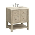 thumbnail image 2 of James Martin Vanities 30" Single Vanity, Bright White w/ 3 CM Eternal Marfil Top, 2 of 7