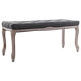 thumbnail image 4 of vidaXL Bench Linen & Solid Wood Furniture Multi Colors 43.3"x15"/59.1"x15.7", 4 of 12