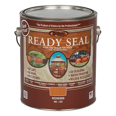 Ready Seal 120 Exterior Wood Stain & Sealer, Flat Redwood, 1-Gallon - Quantity 1