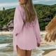 thumbnail image 5 of Blusas para mujer,Blusa de manga larga para mujer, camisa informal de poliéster con bolsillo, color liso para uso diario, sopatenor, 5 of 8