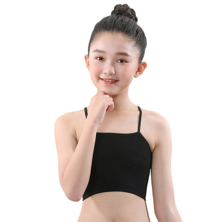 JUNTEX Teen Kids Girls Bra Underwear Lingerie Undies Undercloth Sling Tube  Top Vest Cotton Bra