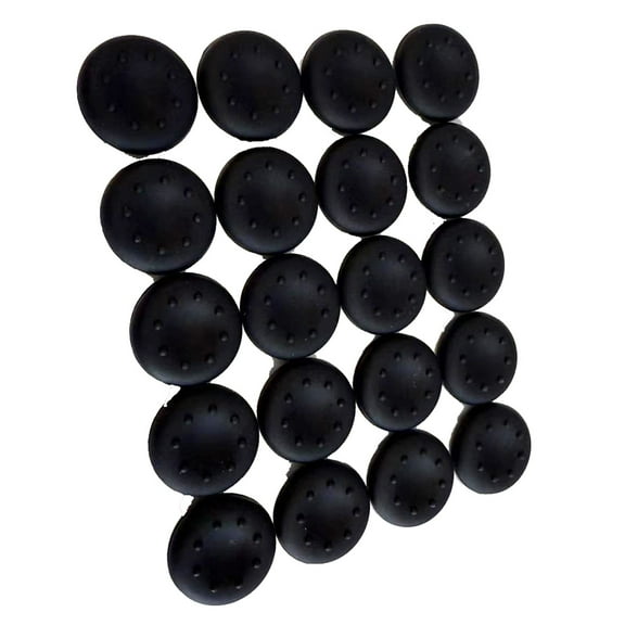 LEEKUANGSU 20 Pcs Controller Thumbstick Caps Replacement Silicone Touch Controller Rocker Cover for PS3 / PS4 / PS5 (Black)