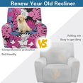 thumbnail image 4 of Kuiaobaty Monstera Pattern Recliner Chair Cover Large Soft Reclining Sofa Slipcover Breathable Recliner Couch Cover Durable Recliner Couch Cover with Elastic Bottom for pets, 4 of 8