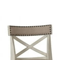 thumbnail image 3 of Home Square 38" Solid Wood Curved Back Swivel Counter Stool in White - Set of 2, 3 of 7