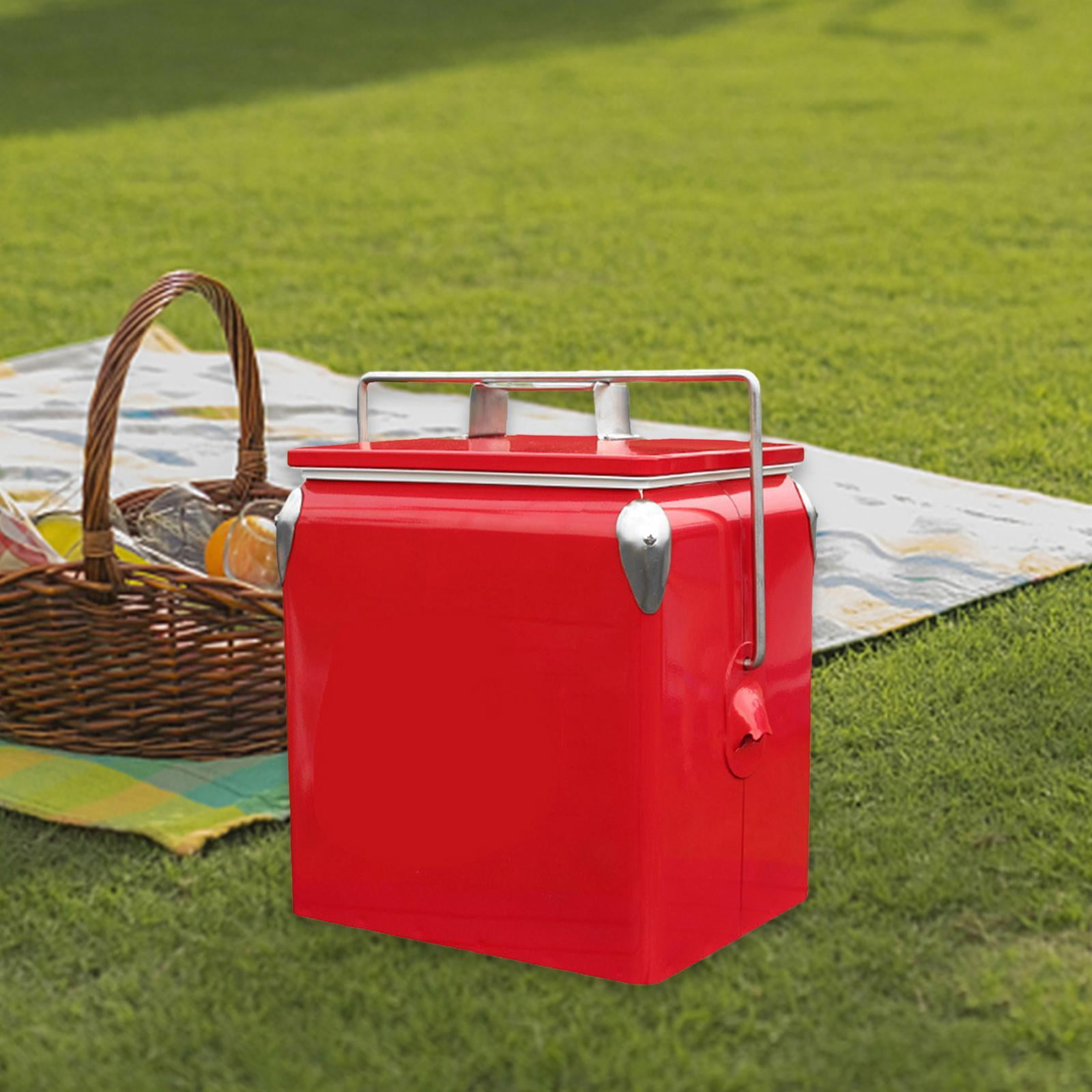 harayaa Ice Chest Portable Cold Storage Ice Box for Commercial Beach Barbecue red