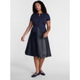 thumbnail image 2 of Terra & Sky Women's Plus Faux Leather Midi Skirt, Sizes 0X-5X, 2 of 6