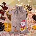 thumbnail image 3 of Bolsa De Regalo De Lino De Navidad, Joyería De Papá Noel, Bolsa De Regalo De Almacenamiento De Dulces De Chocolate Para Niños, Decoración De Fiesta De Navidad 10 Uds. Advancent HA042679-06, 3 of 6
