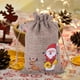 thumbnail image 3 of Bolsa De Regalo De Lino De Navidad, Joyería De Papá Noel, Bolsa De Regalo De Almacenamiento De Dulces De Chocolate Para Niños, Decoración De Fiesta De Navidad 10 Uds. Methold HA042679-06, 3 of 6