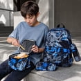thumbnail image 4 of Back to School 3 in 1 Backpack Combo, Waterproof Graffiti Bookbag Includes Crossbody Purse & Pen Case, Lightweight Student Backpack for Classroom, Camping and Daily Use, 4 of 6