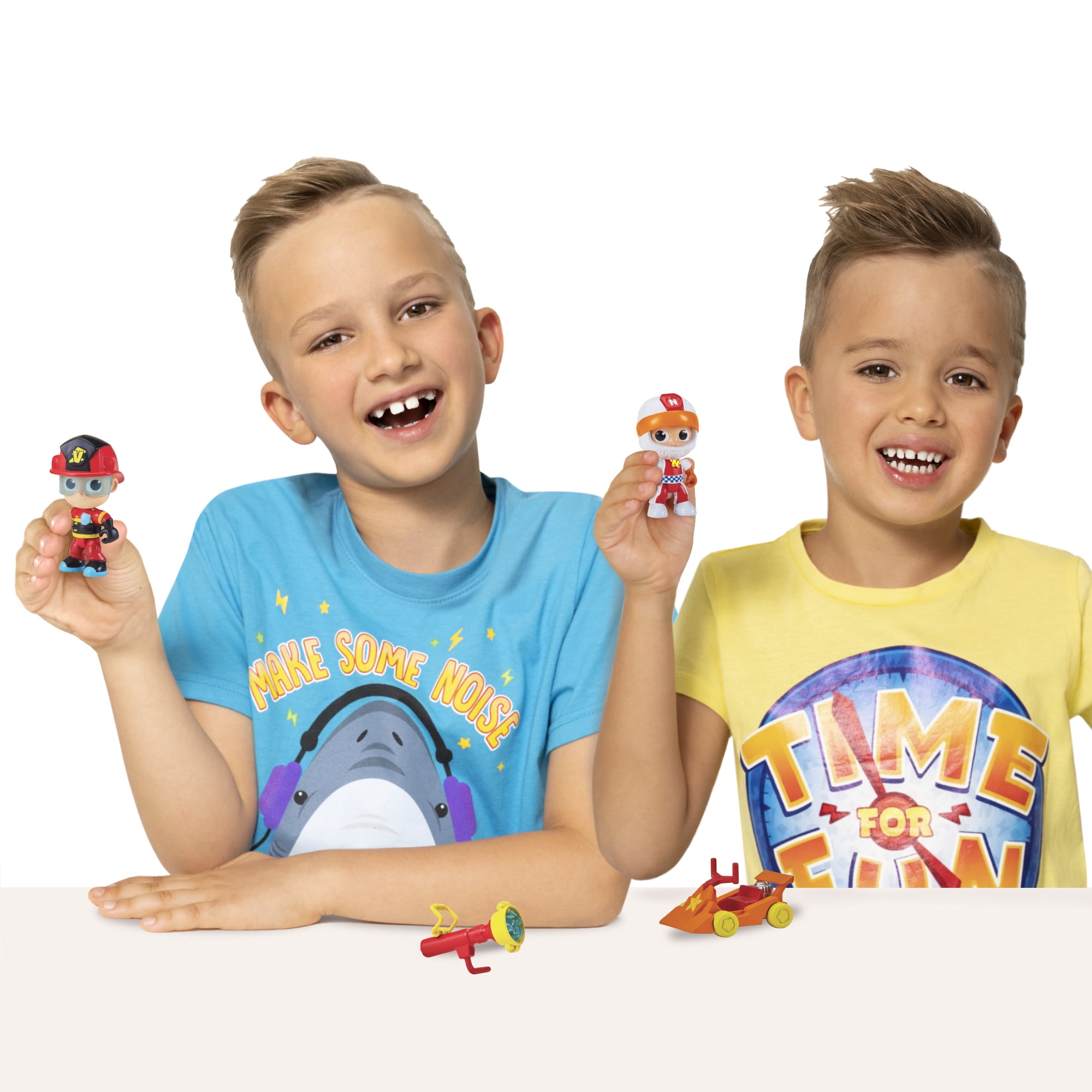 Vlad & Niki 3” Firefighter Vlad and Racer Niki 2-Figure Bundle with Accessories and Surprise Bonuses