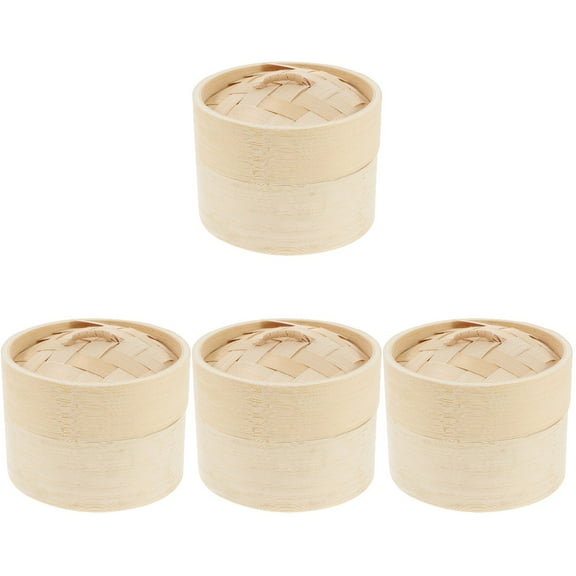 4 Sets Household Bamboo Steamer Dumpling Air Cleaner Electric