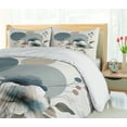 thumbnail image 6 of Ambesonne Monstera Duvet Cover Set, Minimalistic Floral Print, King, Blue Grey and Blush, 6 of 6