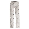 thumbnail image 4 of Garbnen Womens Halloween Pajama Pants Ghost Print Lounging Pants for Women Comfy Cute Elastic Waist Fall Winter Wide Leg Women's Sleep Pants Gray XXL, 4 of 7