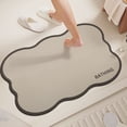 thumbnail image 1 of Alfombra de baño antideslizante absorbente | Alfombra de secado rápido de diatomita para lavabo de entrada | Caqui de estilo moderno | Resistente al agua Fácil de limpiar | 16x23.6 pulgadas | 1, 1 of 6