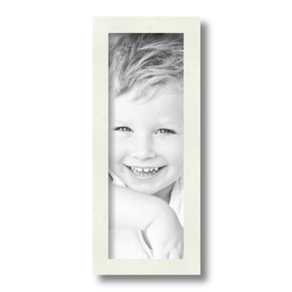 ArtToFrames 5" x 14" White Picture Frame, 5x14 inch White Wood Poster Frame (WOM-5138)