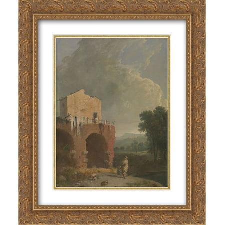 Richard Wilson 2x Matted 20x24 Gold Ornate Framed Art Print 'Hadrian's Villa'