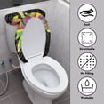thumbnail image 3 of HELLHERO Psychedelic Mushroom Elastic Fabric Toilet Seat Protector & Elastic Installation Bathroom Seat Covers & Elastic Bottom for Household Elastic Edge, 3 of 8