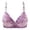 Purple, variant on Women Adjustable Strap Solid Bra Embroidered Floral Push Up Bra for Enhanced Support and All Day Comfortable Wear 36 Black