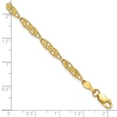 thumbnail image 4 of Primal Gold 10 Karat Yellow Gold Solid Polished Open Back Flower and Leaf Bracelet, 4 of 4