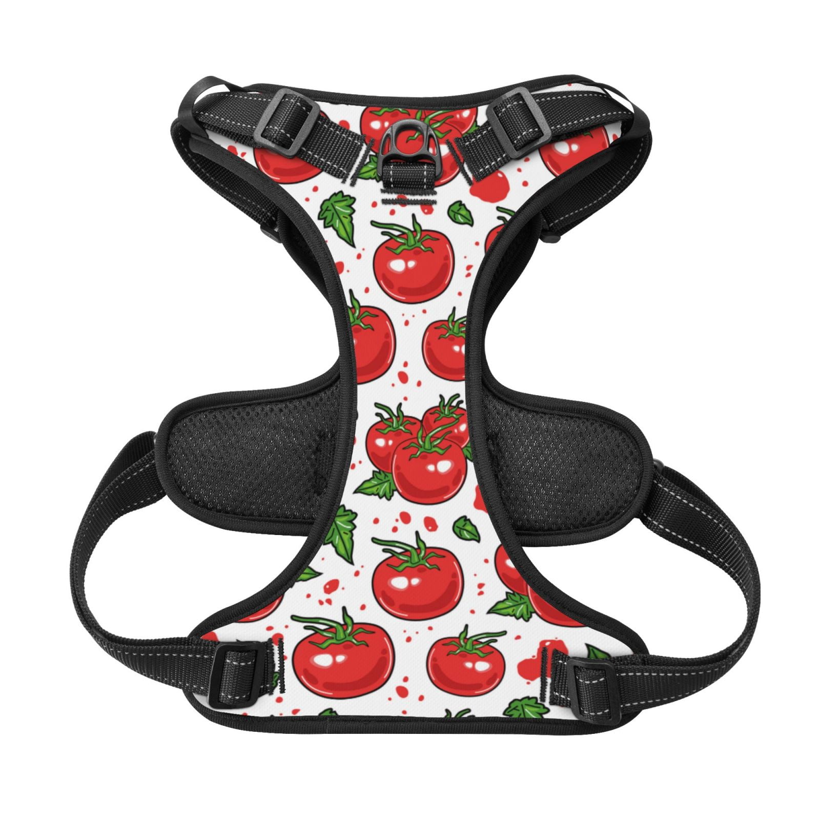 Kdxio Hand Drawn Tomatoes Print No Pull Dog Harness Adjustable Reflective Oxford Easy Control Medium Large Dog Harness for Training and Everyday-Small