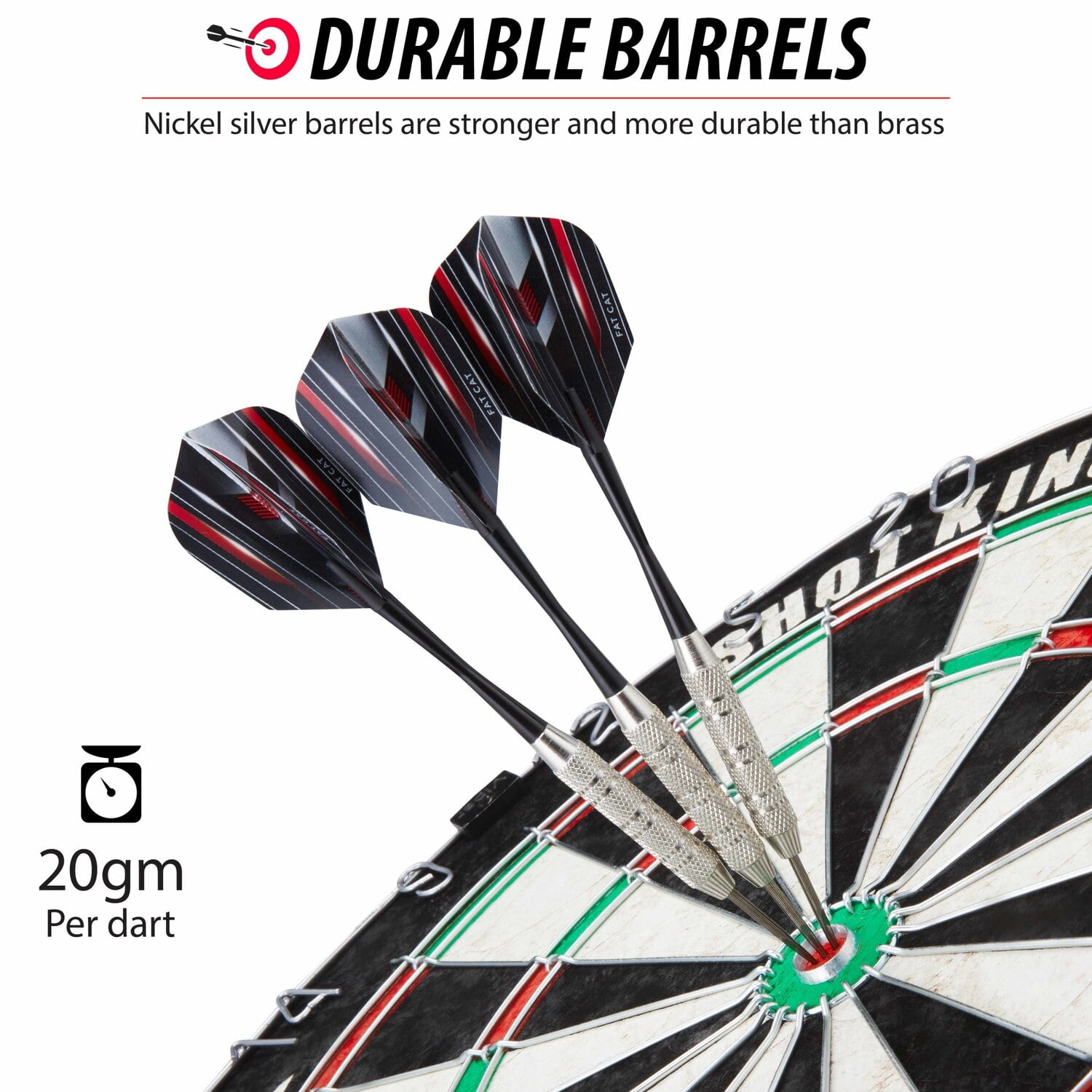 Fat Cat 24 Darts in a Jar Steel Tip 20 Grams