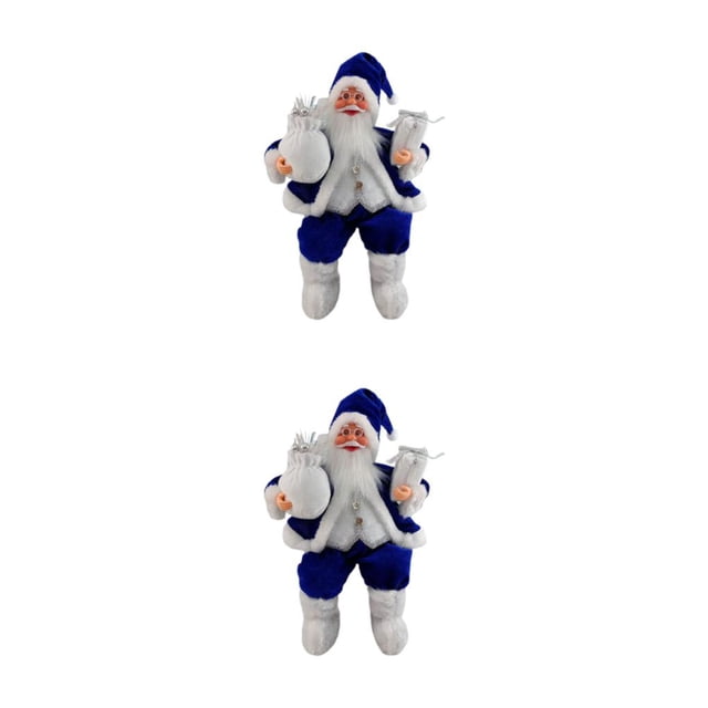 Muñeco sentado de Papá Noel Cateissary con bolsa de regalo decorativa y regalos alegres 20 cm x 18 cm x 35 cm