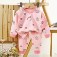 thumbnail image 2 of TOWED22 Toddler Boy Clothes Long Sleeve Sweatshirt and Pants Playwear Outfits 2pcs Set Casual Clothing(Pink,5-6 Y), 2 of 3