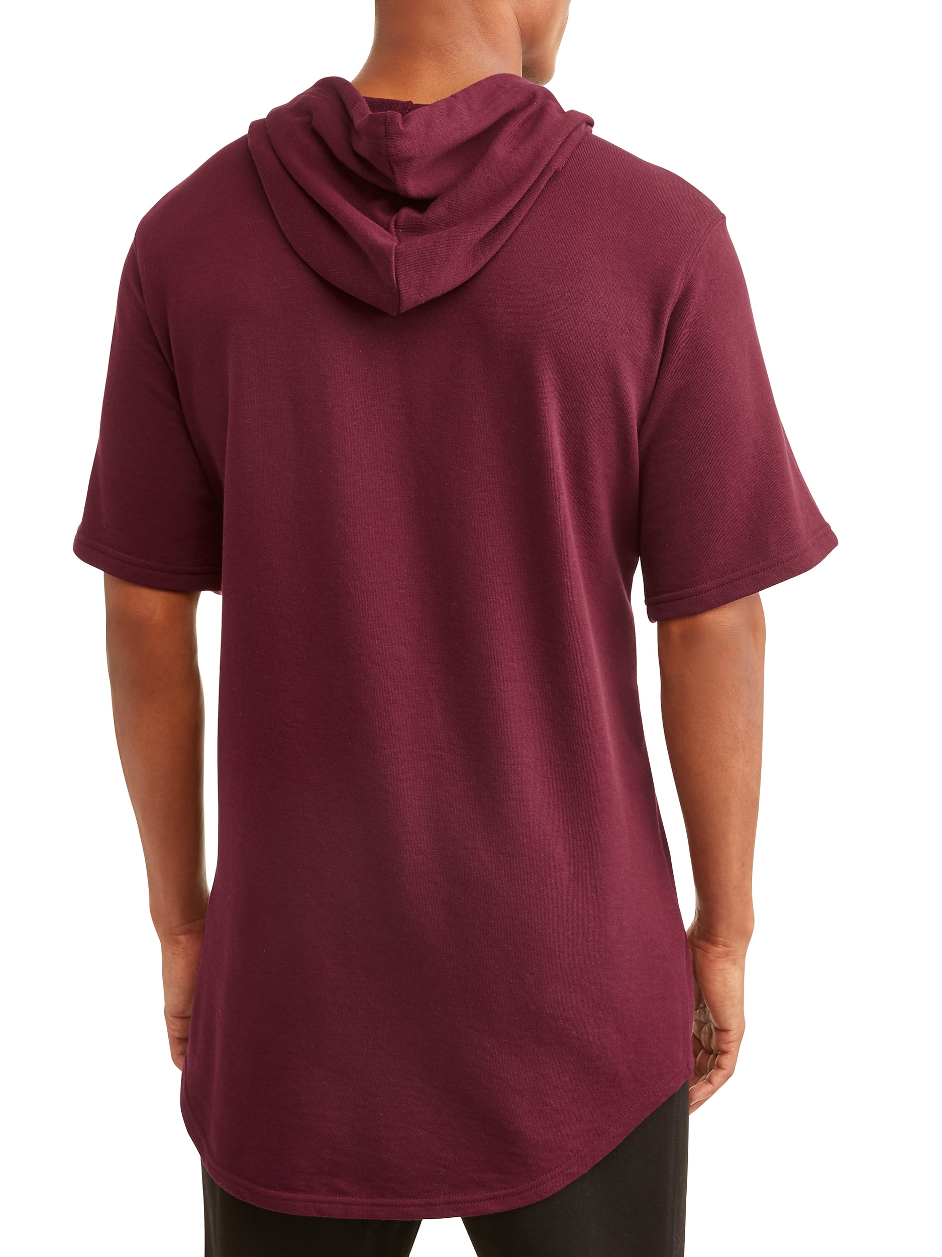 No Boundaries Big Men s Short Sleeve Elongated Hoodie Walmart