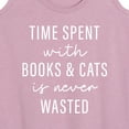thumbnail image 3 of Instant Message - Time Spent With Books Cats - Women's Racerback Tank Top, 3 of 6