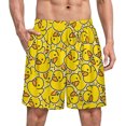 thumbnail image 1 of NICKSUN Shorts de Pyjama Amusants pour Hommes, Bas de Pyjama Doux avec Poches, Canard Jaune, TG, 1 of 6