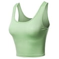 thumbnail image 3 of FashionOutfit Women's Junior Sized Basic Solid Sleeveless Crop Tank Top, 3 of 5