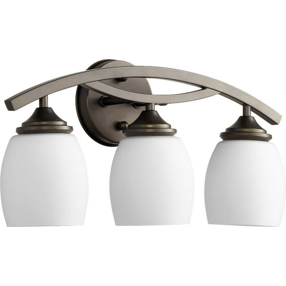 Quorum 3-LT Satin Vanity - Oiled Bronze - 5030-3-86