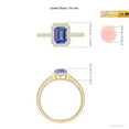 thumbnail image 4 of ANGARA Natural 1 ct Tanzanite Engagement Ring with Diamond Halo in 14K Yellow Gold for Women (Size-7x5mm) | December Birthstone, Anniversary, Jewelry Gift for Women | Natural Tanzanite Ring, 4 of 8