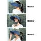 thumbnail image 3 of Sonducket Sombrero de algodón y lino para mujer, sombrero decorativo a prueba de viento, transpirable, plegable, para exteriores, senderismo, playa, Sombreros Gris Sonducket AP019206-04, 3 of 6