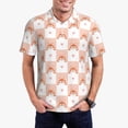 thumbnail image 1 of Fotbe love plaid fox Camiseta Polo de Golf para Hombre con Estampado – Camisa Deportiva Transpirable con Cuello Abotonado-XX-Large, 1 of 6