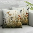 thumbnail image 3 of Creowell  Flowers Pillow Covers Garden Floral Throw Pillow Covers Modern Plants Grass Blossom Cushion Covers for Sofa Couch Square Coze Soft Grey White Flower Pillowcase, 3 of 5
