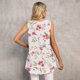 thumbnail image 4 of Mujeres Racerback Camisetas sin mangas Camiseta sin mangas de gasa con cuello en V para mujer, camiseta sin mangas con dobladillo plisado doble, camiseta informal tipo túnica (Pink, M), 4 of 7