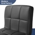 thumbnail image 6 of MoNiBloom Swivel Bar Stool Set of 2, Square Leather Adjustable Height Bar Stool Lift Pub Chair for Kitchen, Black, 6 of 10