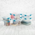 thumbnail image 3 of Sterilite 4-Pack Gasket Box, Clear Plastic Home Storage Organizer Bins with Lids, 37 Qt, 3 of 10