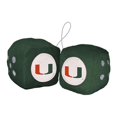 thumbnail image 1 of Fanmats 8162002243 3 in. NCAA Miami Hurricanes Fuzzy Dice, 1 of 1