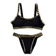 thumbnail image 1 of WILLBEST Traje de Baño de Manga Larga Para Mujer, Conjunto de Tankini Para Playa, Traje de Baño de Punto, Traje de Baño Separado de Verano Con Sombrero A Juego, Traje de Baño Informal, 1 of 5
