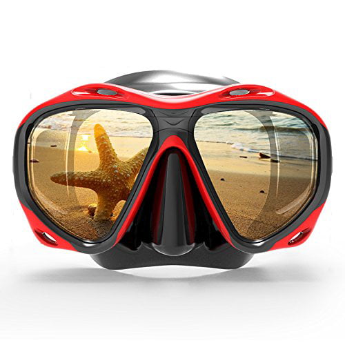 Adjustable Free Diving Goggles Anti-fog Waterproof Snorkeling Scuba Dive Glasses 
