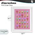 thumbnail image 4 of Stupell Industries Contemporary Ice Cream Candies on Pink White Framed Print Under Glass, 13 x 16, by LISH Creative, 4 of 8