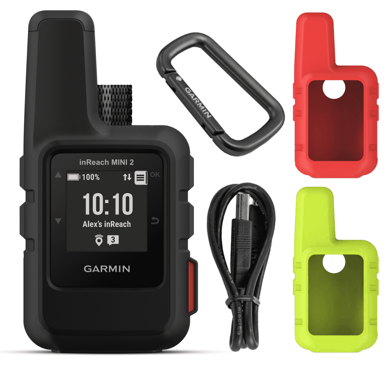 Hiking Handheld Garmin inReach Mini 2 Black Lightweight and Compact Satellite Communicator 