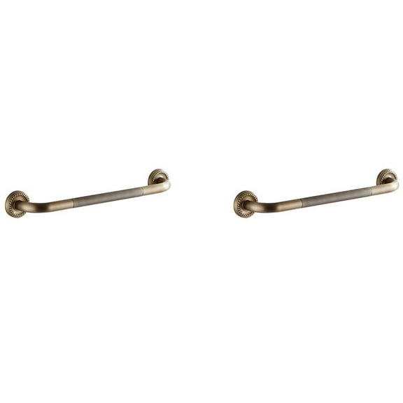 ! 2X Bathtub Grab Bar Antique Brass Rail Armrest Handle Toilet Elderly Handrail Wall Mounted