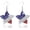 Multicolor B, variant on 4th of July Independence Day Patriotic Earring for Women American Flag Dangle Earrings Patriotic Red White Blue USA Earring, Pave Stud